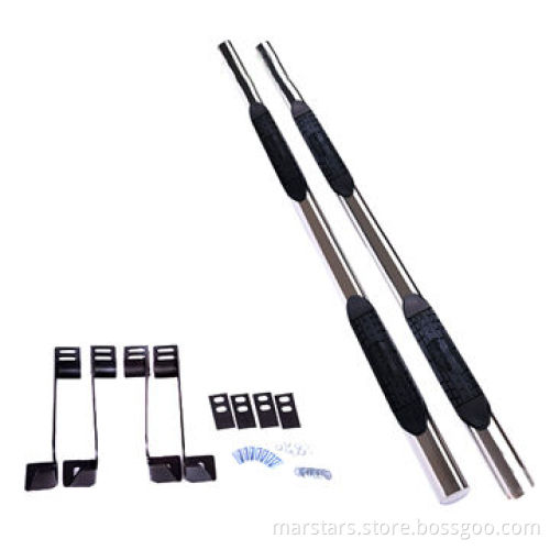 Chevy Suburban 4-inch Stainless Side Step Bars, Support up to 500 Pounds, Sold in Pairs